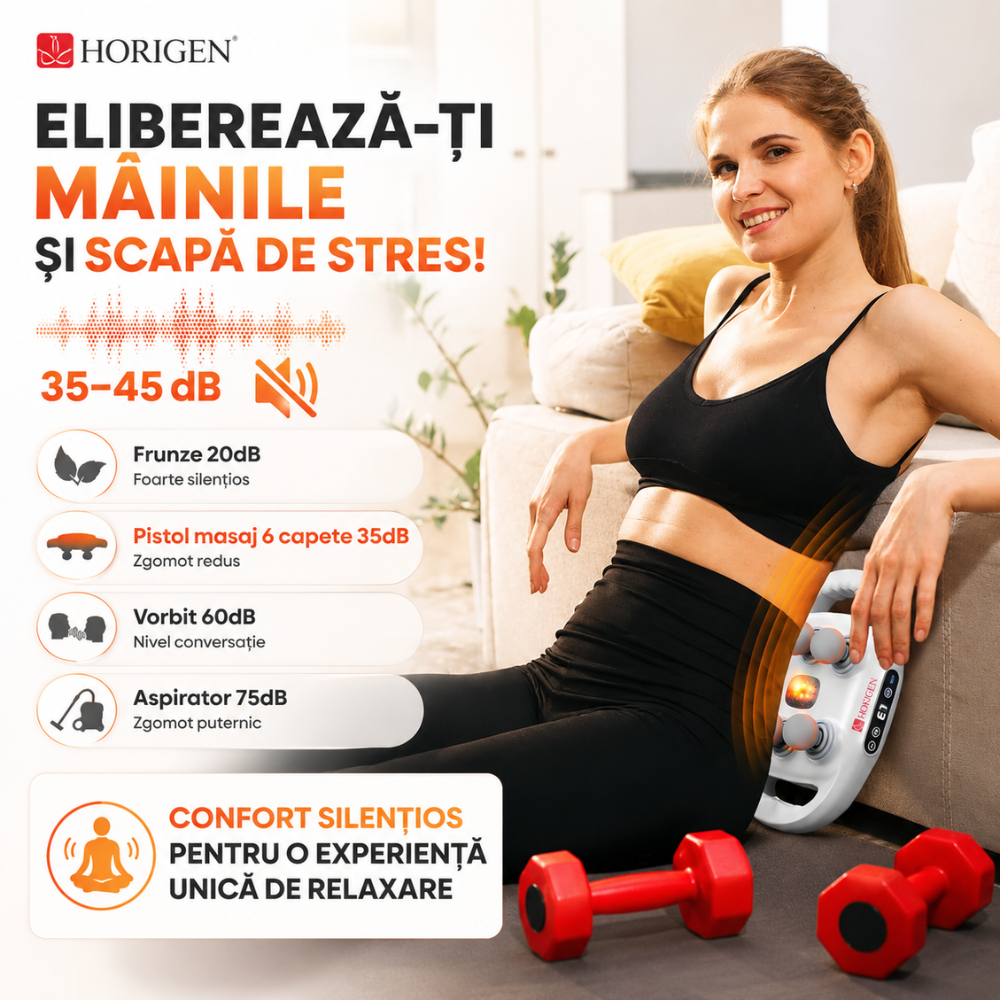Aparat Pentru Masaj Profesional Cu 6 Capete Horigen MuscleWave Six