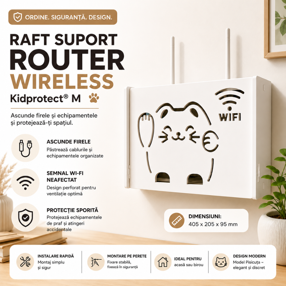 Raft Suport Router Wireless Kidprotect M 405x205x95 mm