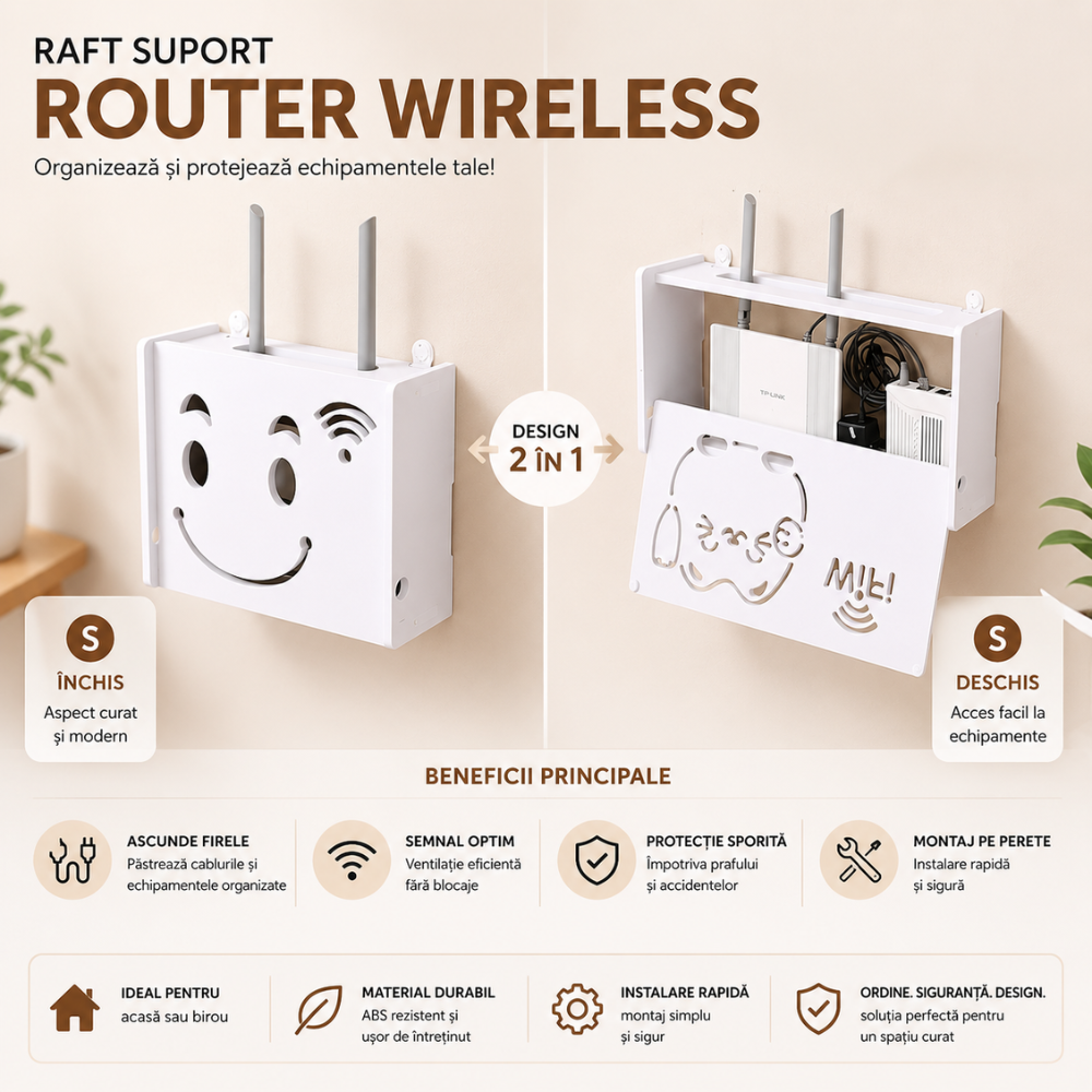 Raft Suport Router Wireless Kidprotect M 405x205x95 mm
