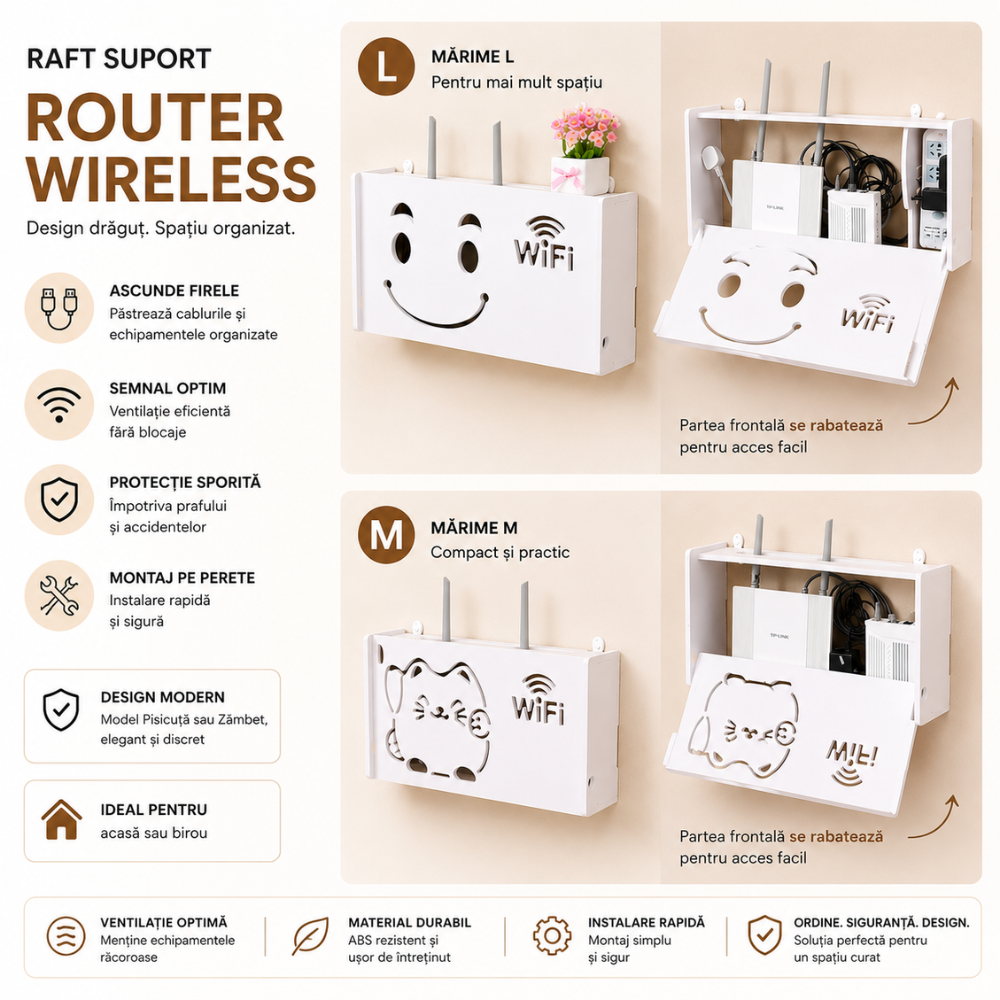 Raft Suport Router Wireless Kidprotect M 405x205x95 mm