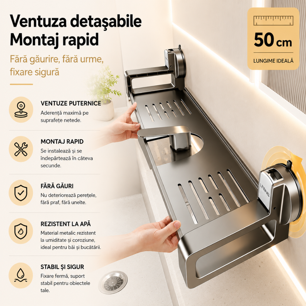 Raft Metalic Tip Etajera Baie sau Bucatarie Topaqua Sink Fairy Bath