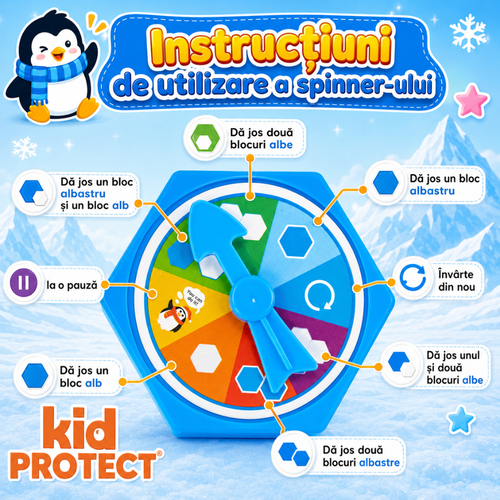 Jucarie De Echilbru Tip Joc Sparge Gheata Si Salveaza Pinguinul KidProtect Pinguin Jerry