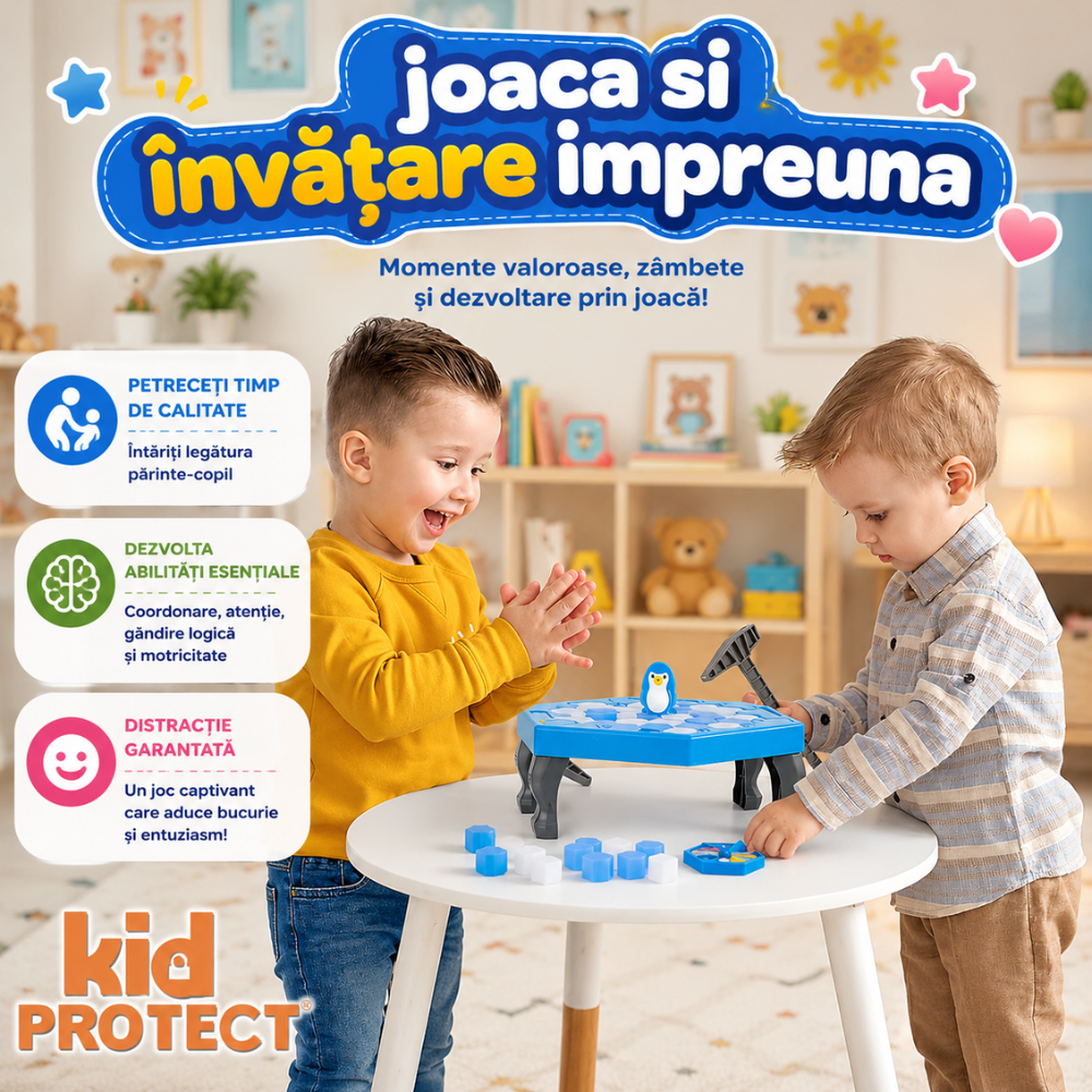Jucarie De Echilbru Tip Joc Sparge Gheata Si Salveaza Pinguinul KidProtect Pinguin Jerry