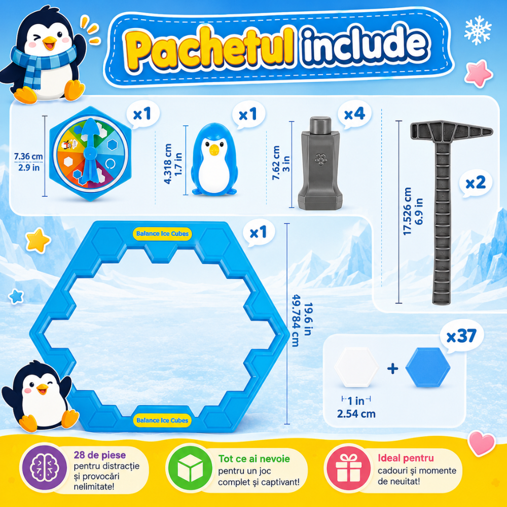 Jucarie De Echilbru Tip Joc Sparge Gheata Si Salveaza Pinguinul KidProtect Pinguin Jerry