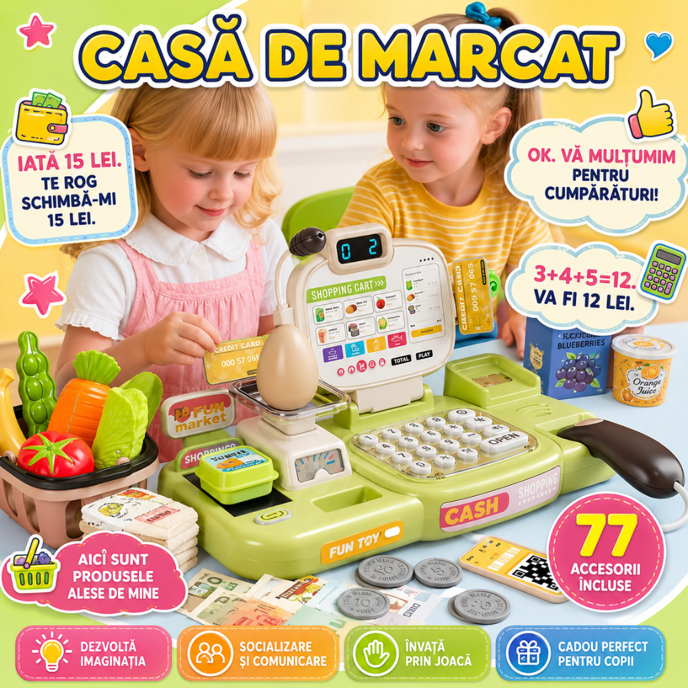 Set De Joaca Casa de Marcat Supermarket KidProtect Shop And God