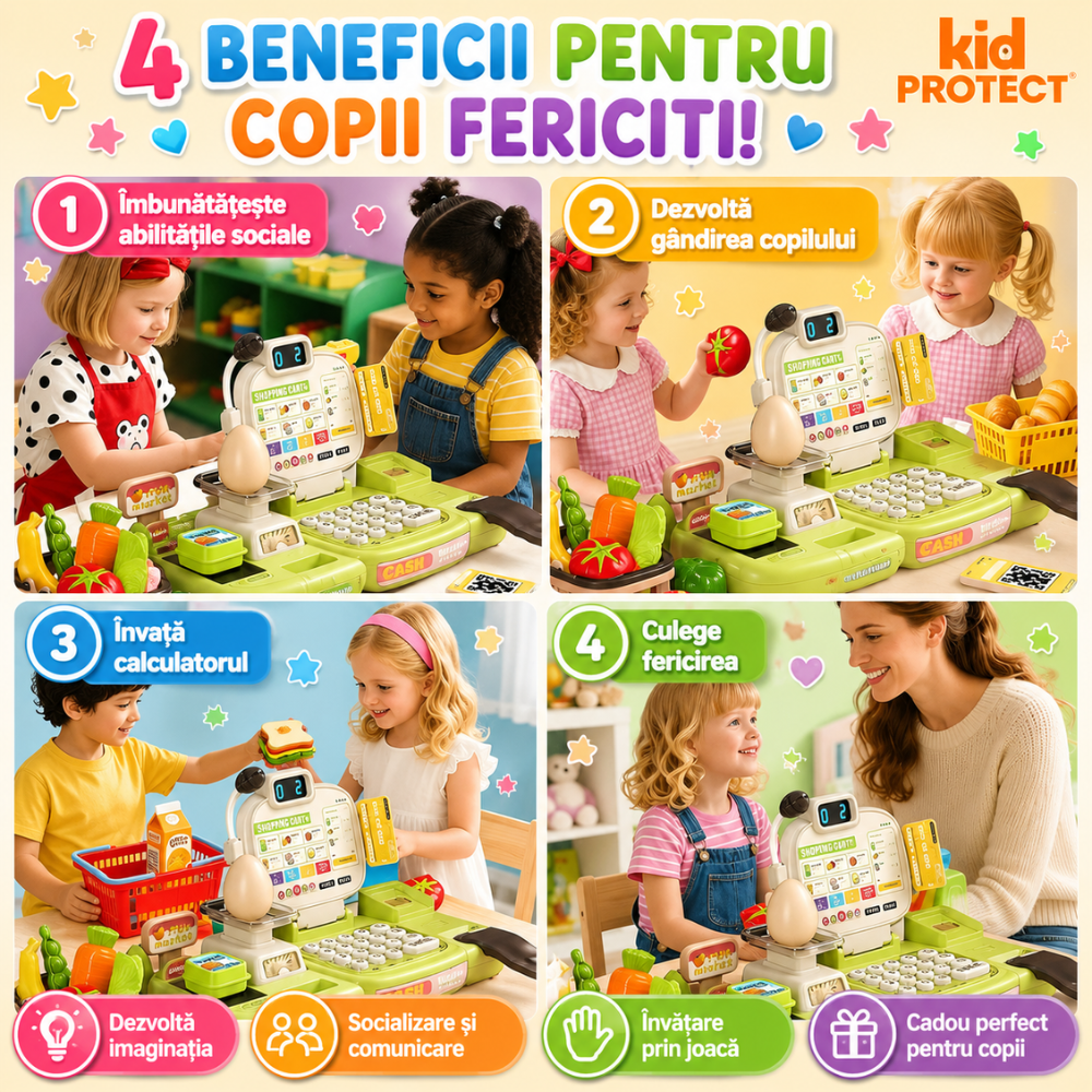 Set De Joaca Casa de Marcat Supermarket KidProtect Shop And God