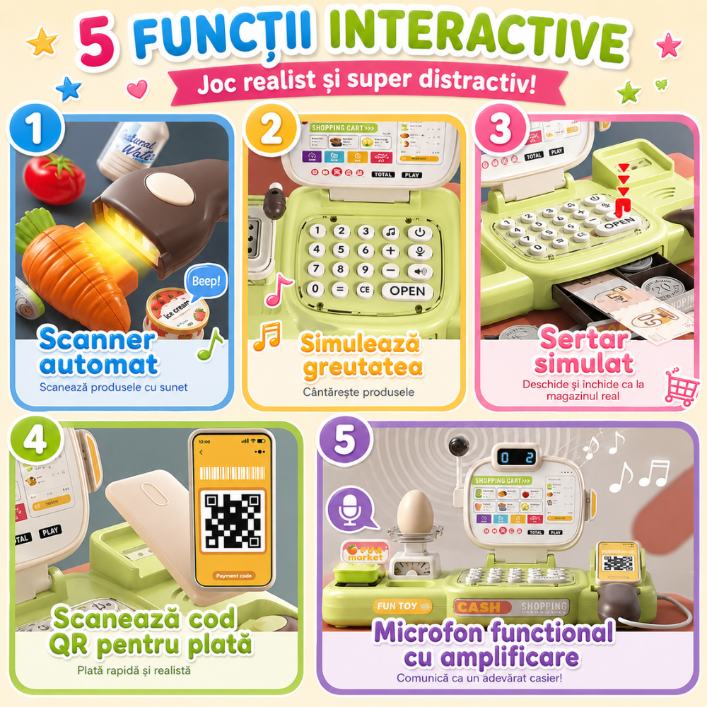 Set De Joaca Casa de Marcat Supermarket KidProtect Shop And God