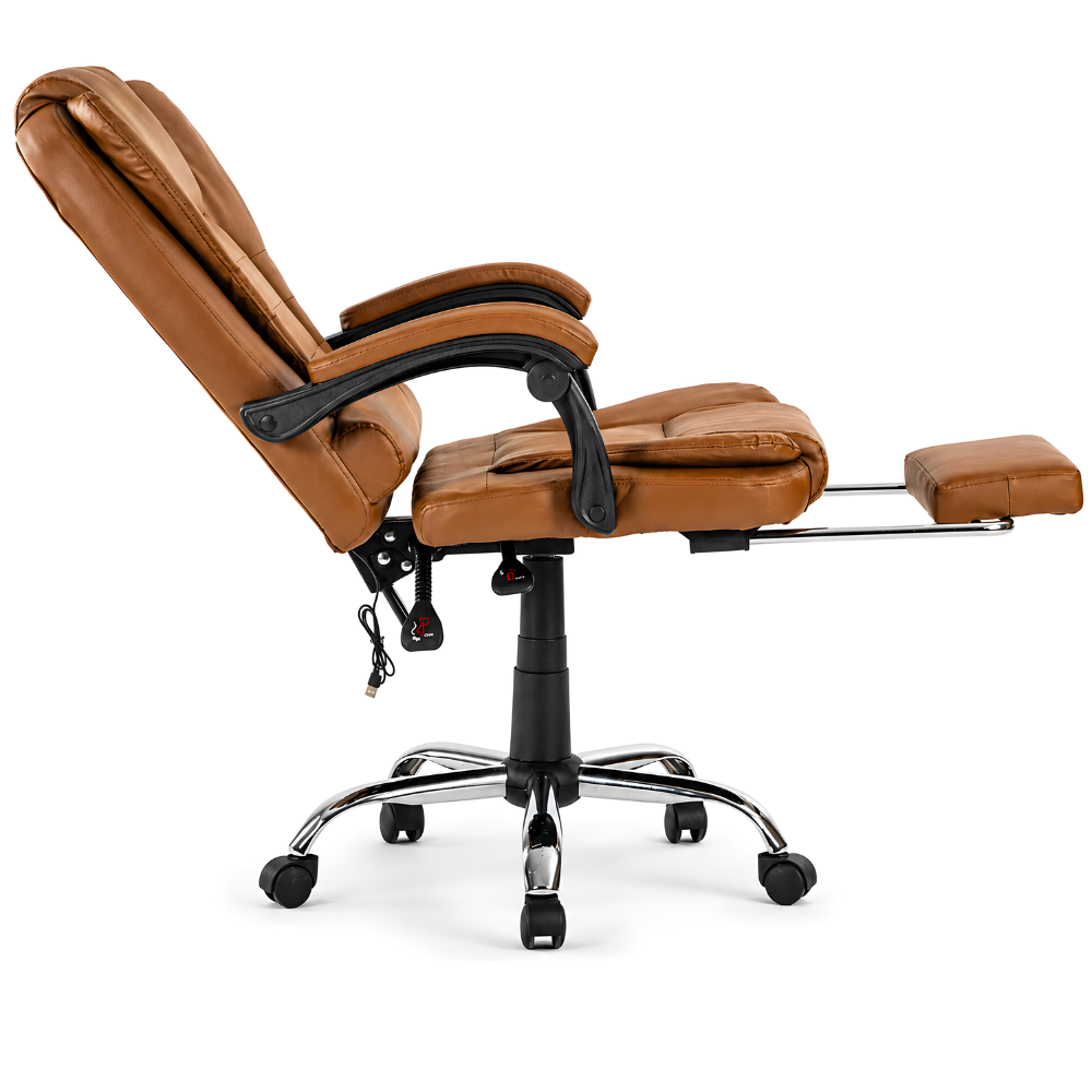 Scaun De Birou Directorial Ergonomic Cu Masaj KD Home® ErgoLux Prime, Maro