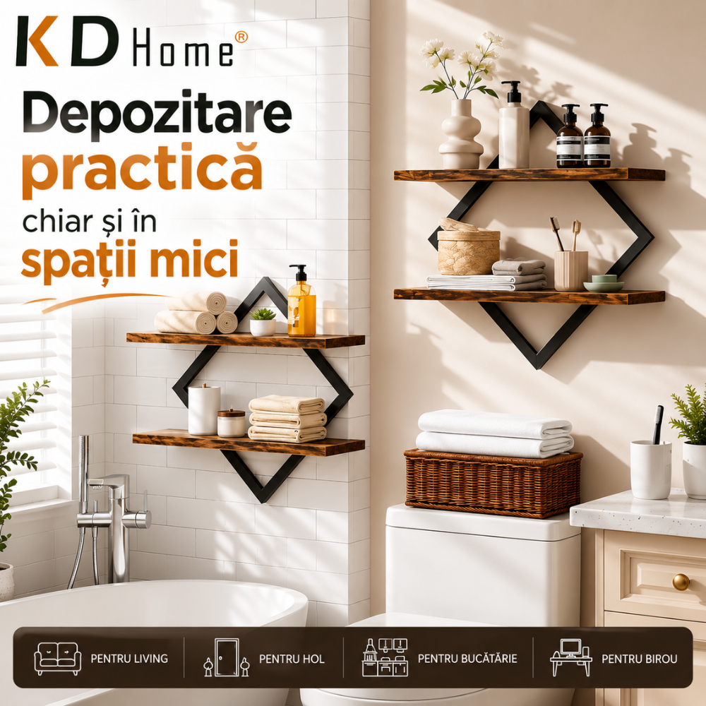 Set 2 Rafturi KD Home HexaDecor