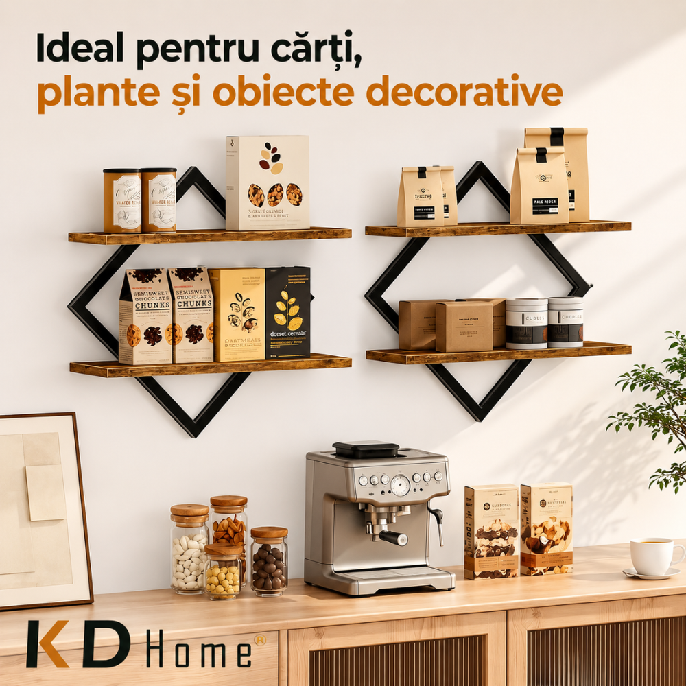 Set 2 Rafturi KD Home HexaDecor