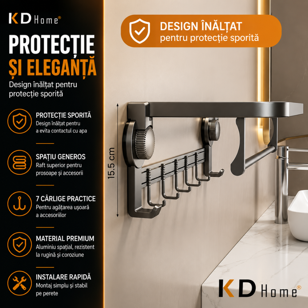 Suport Prosoape Pentru Baie Topaqua Towel Master