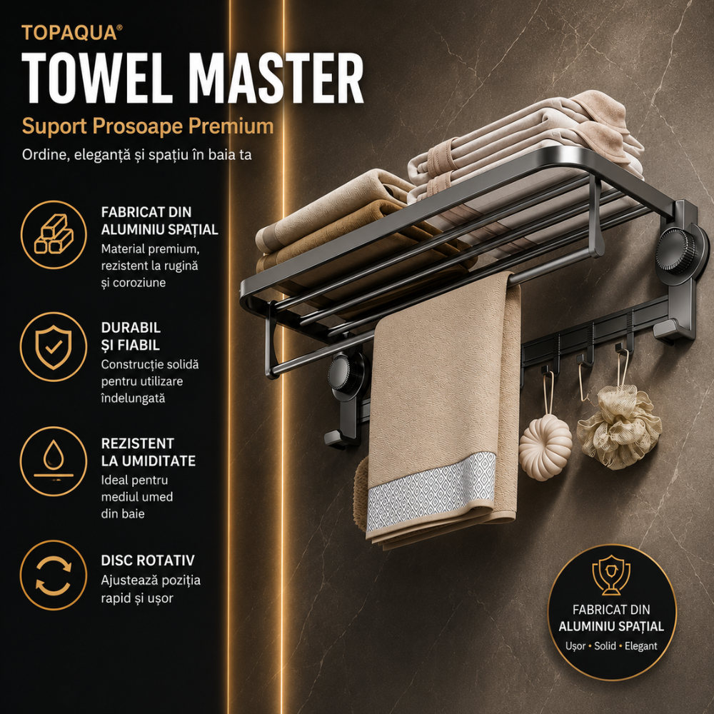 Suport Prosoape Pentru Baie Topaqua Towel Master