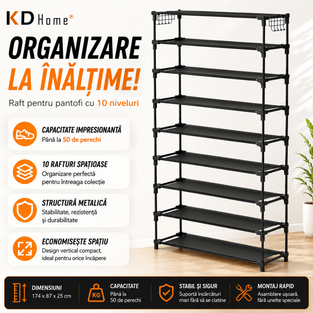 Organizator Pentru Pantofi KD Home Shoe Tower X