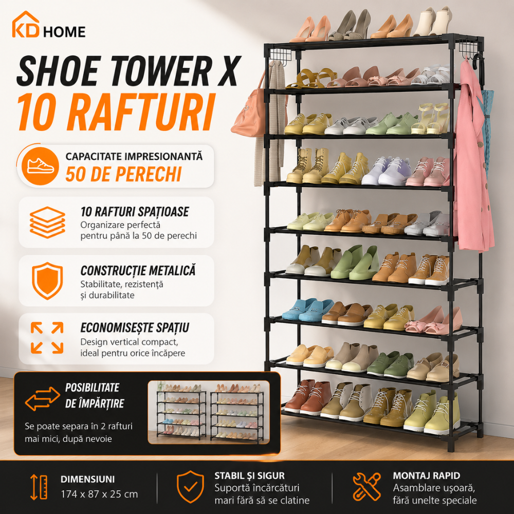 Organizator Pentru Pantofi KD Home Shoe Tower X