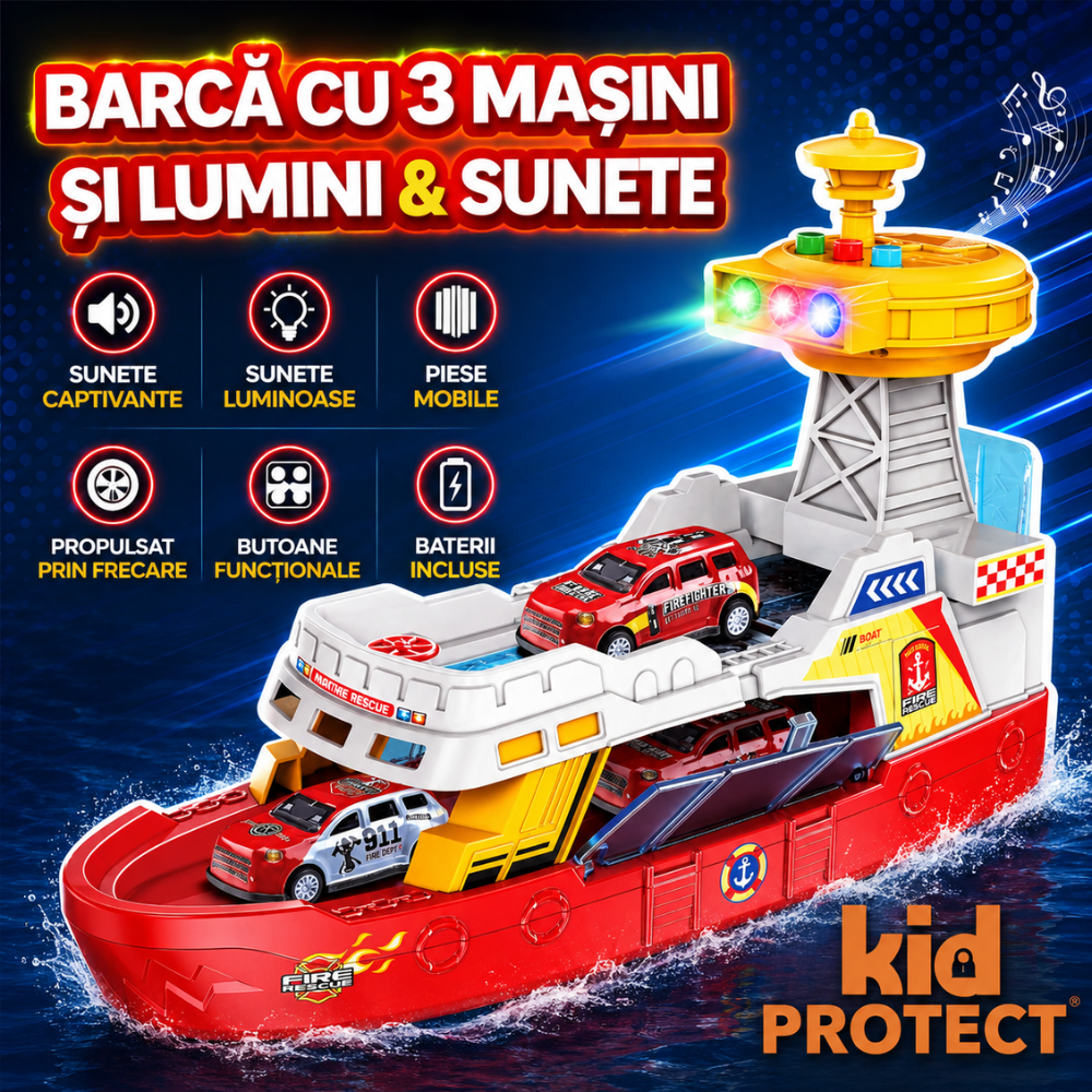 Jucarie Vaporas Tip Pompieri KidProtect SplashyRescue