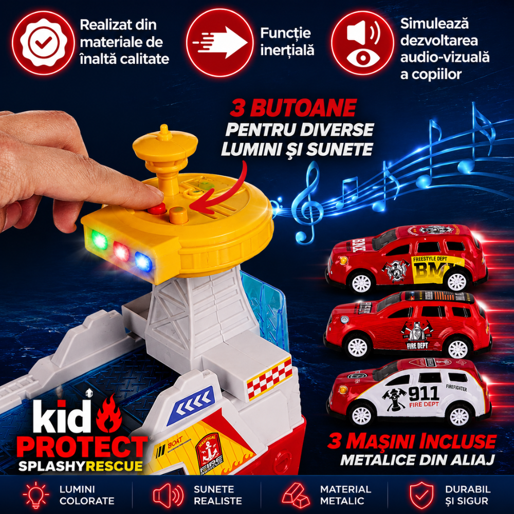 Jucarie Vaporas Tip Pompieri KidProtect SplashyRescue