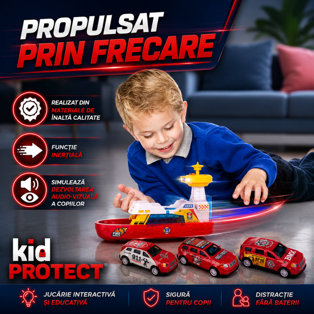 Jucarie Vaporas Tip Pompieri KidProtect SplashyRescue