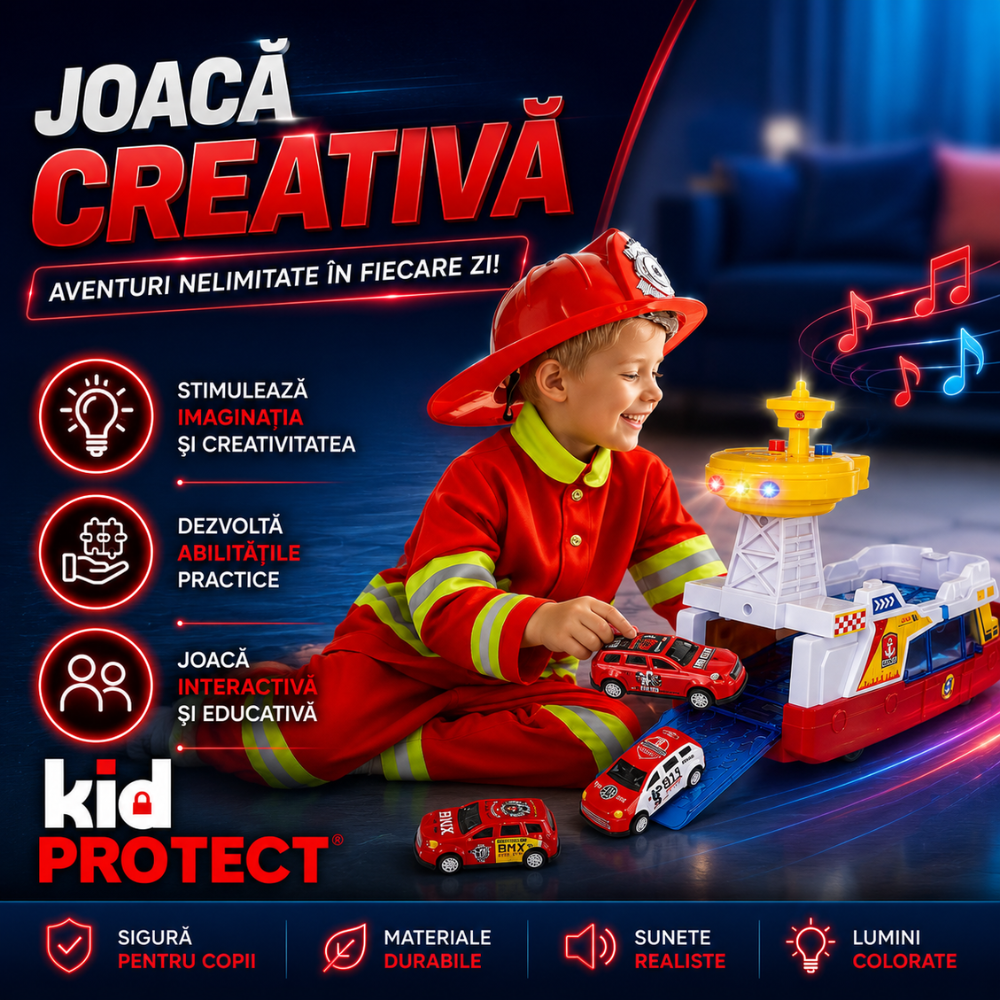 Jucarie Vaporas Tip Pompieri KidProtect SplashyRescue