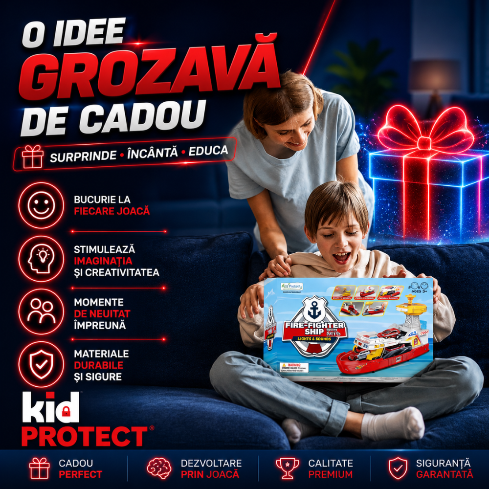 Jucarie Vaporas Tip Pompieri KidProtect SplashyRescue