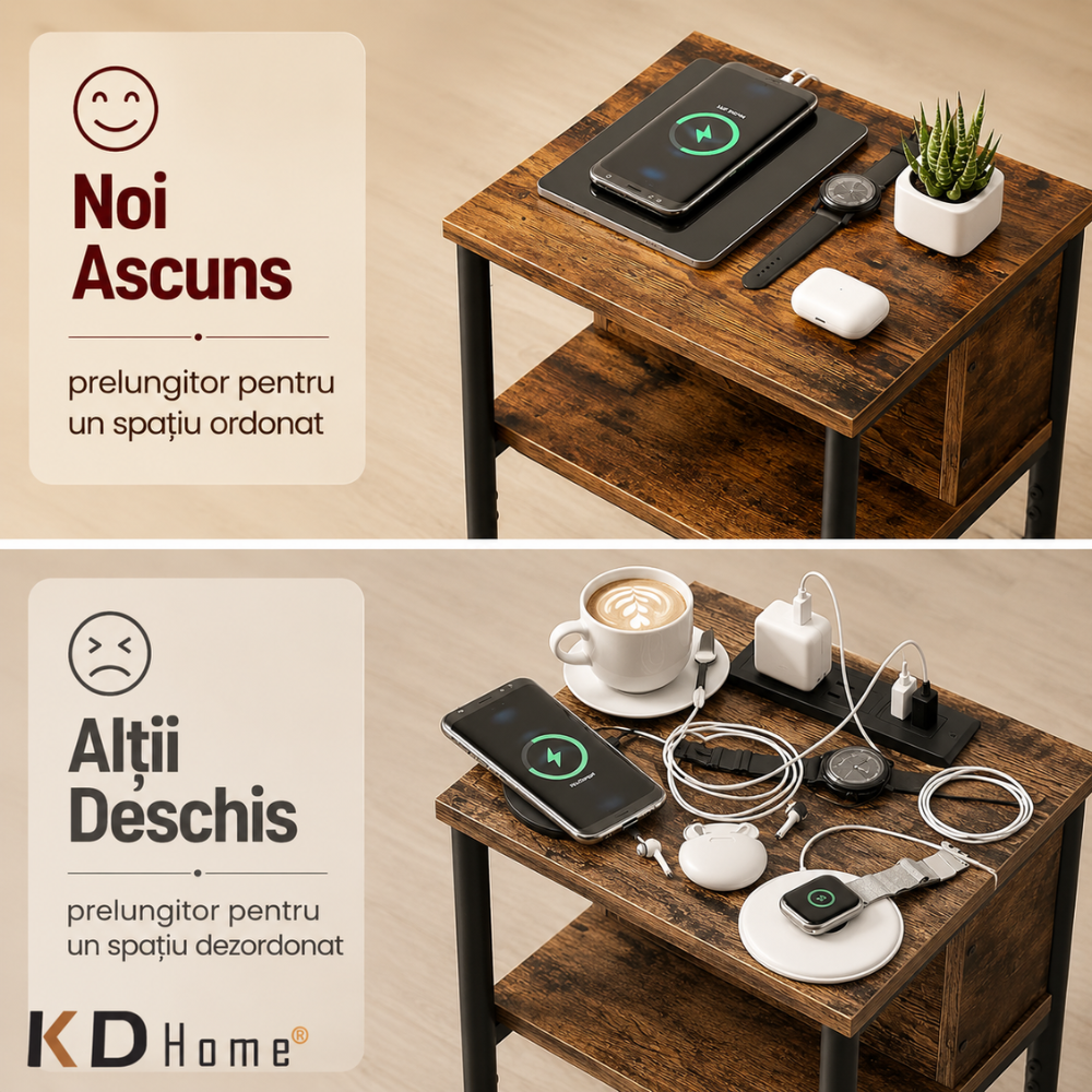 Noptiera cu Priza KD Home NeoDock