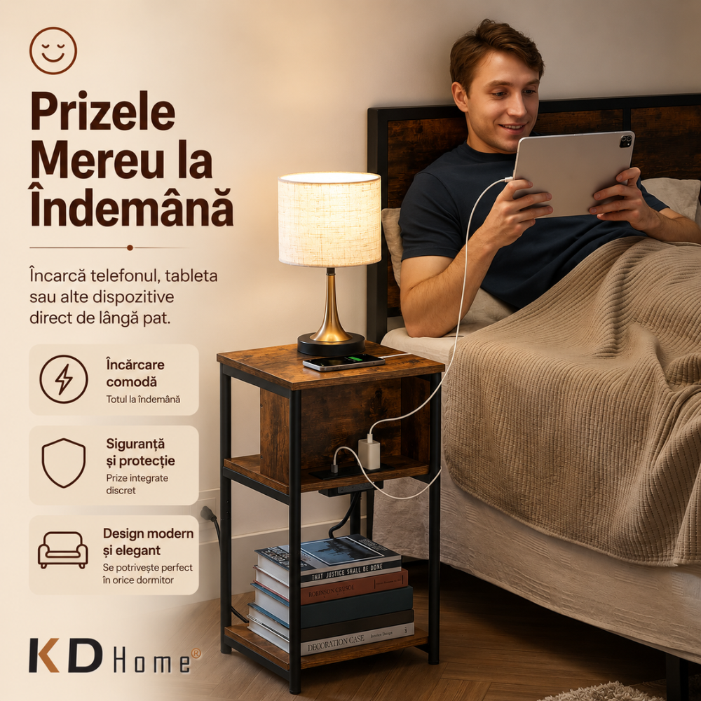 Noptiera cu Priza KD Home NeoDock