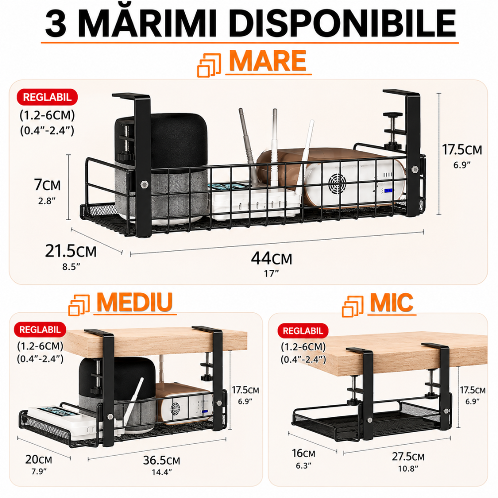 Organizator Birou Tip Suport KD Home DeskNest