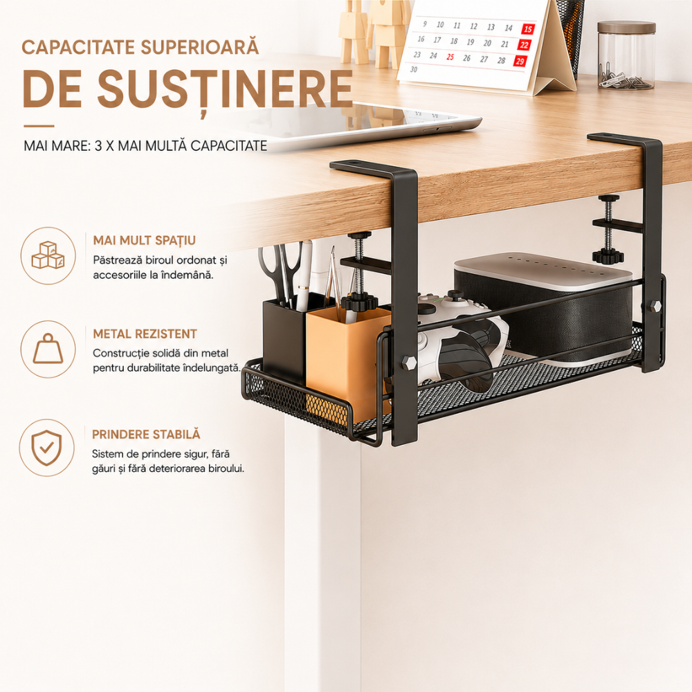 Organizator Birou Tip Suport KD Home DeskNest