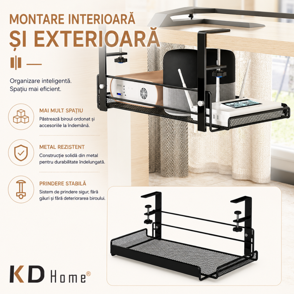 Organizator Birou Tip Suport KD Home DeskNest