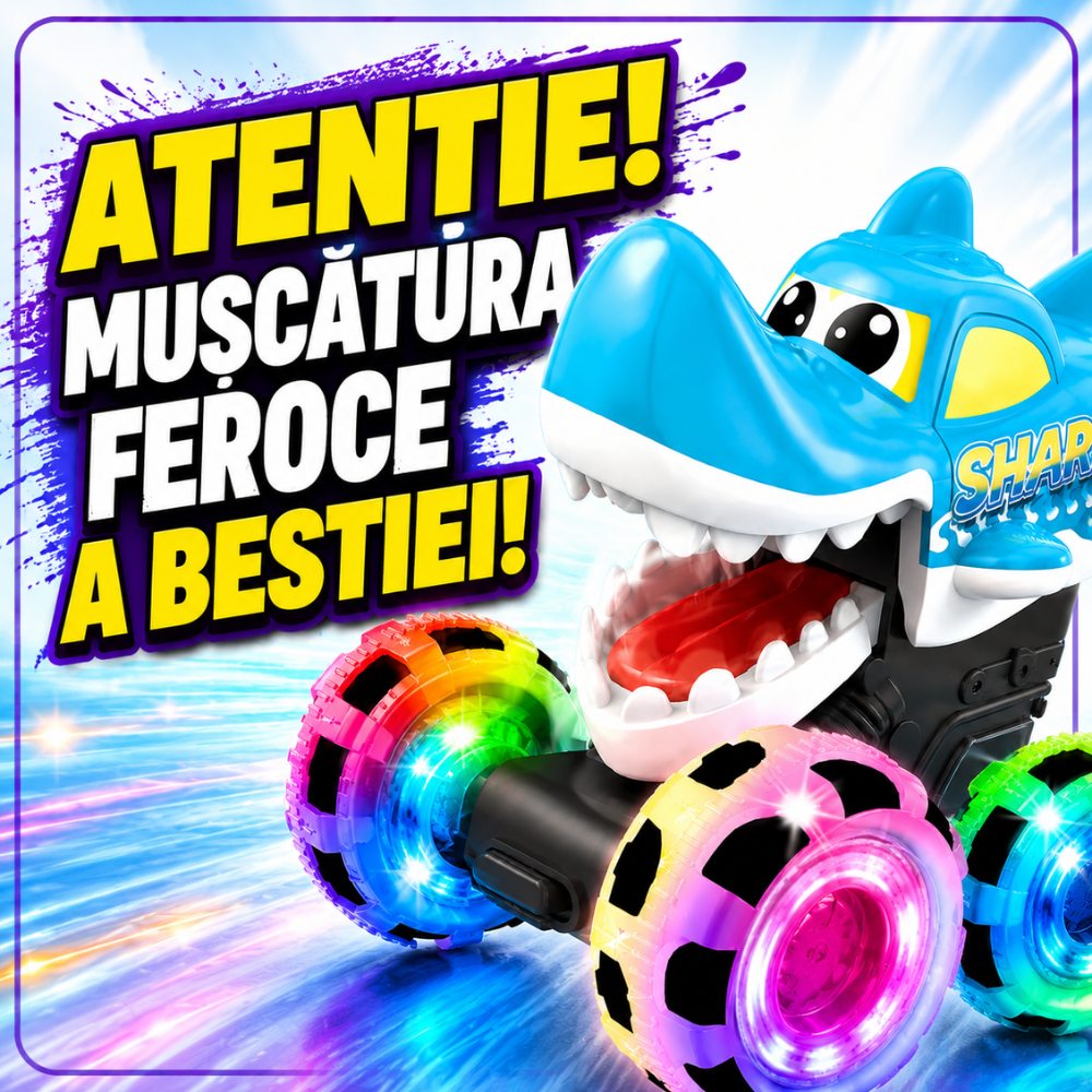 Set Masinute Pentru Copii, KidProtect Monster Wheely