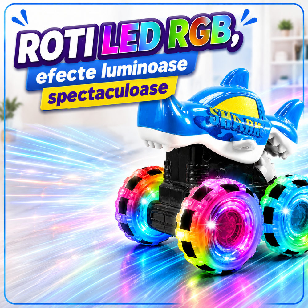 Set Masinute Pentru Copii, KidProtect Monster Wheely