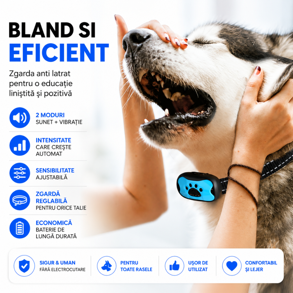 Zgarda anti latrat Techone PET681