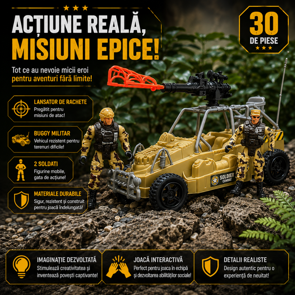 Set Militar de Jucarie Pentru Copii KidProtect Battle Fortress Command