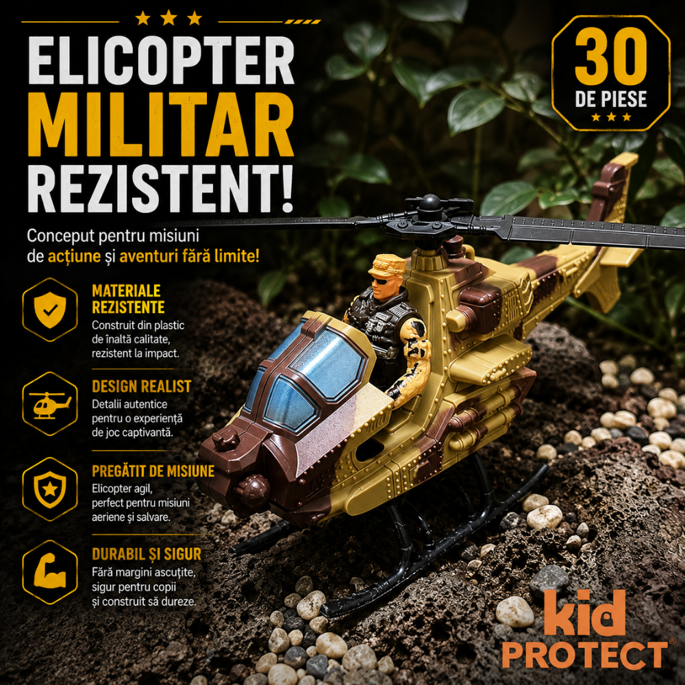 Set Militar de Jucarie Pentru Copii KidProtect Battle Fortress Command