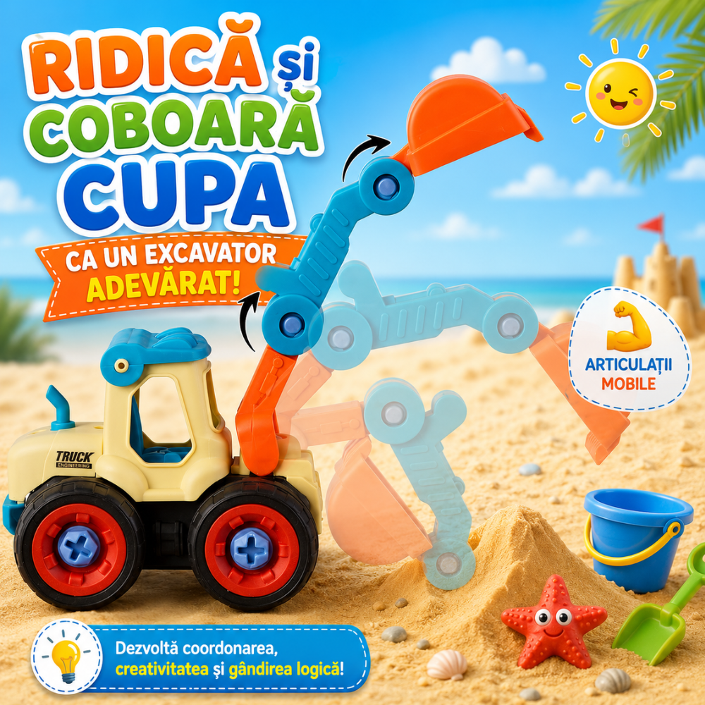 Set Masinute Demontabile Pentru Copii, KidProtect ConstructoCars
