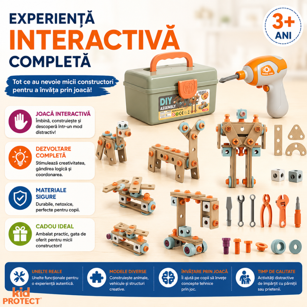 Trusa de Scule Copii de Construit Kidprotect Pro Construct