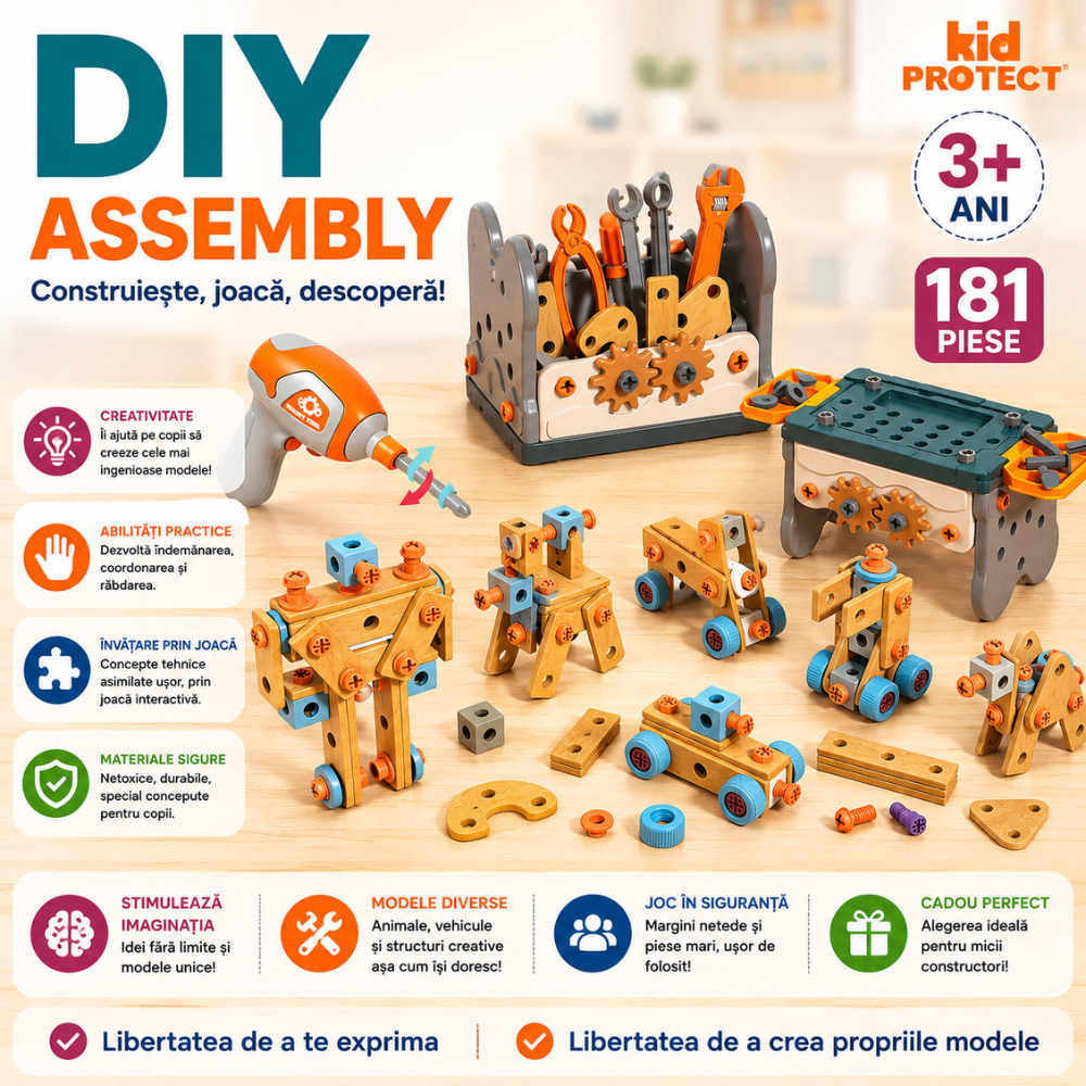 Trusa de Scule Copii de Construit Kidprotect Pro Construct