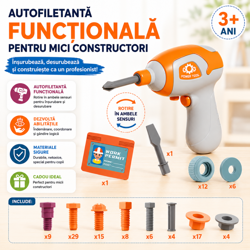 Trusa de Scule Copii de Construit Kidprotect Pro Construct