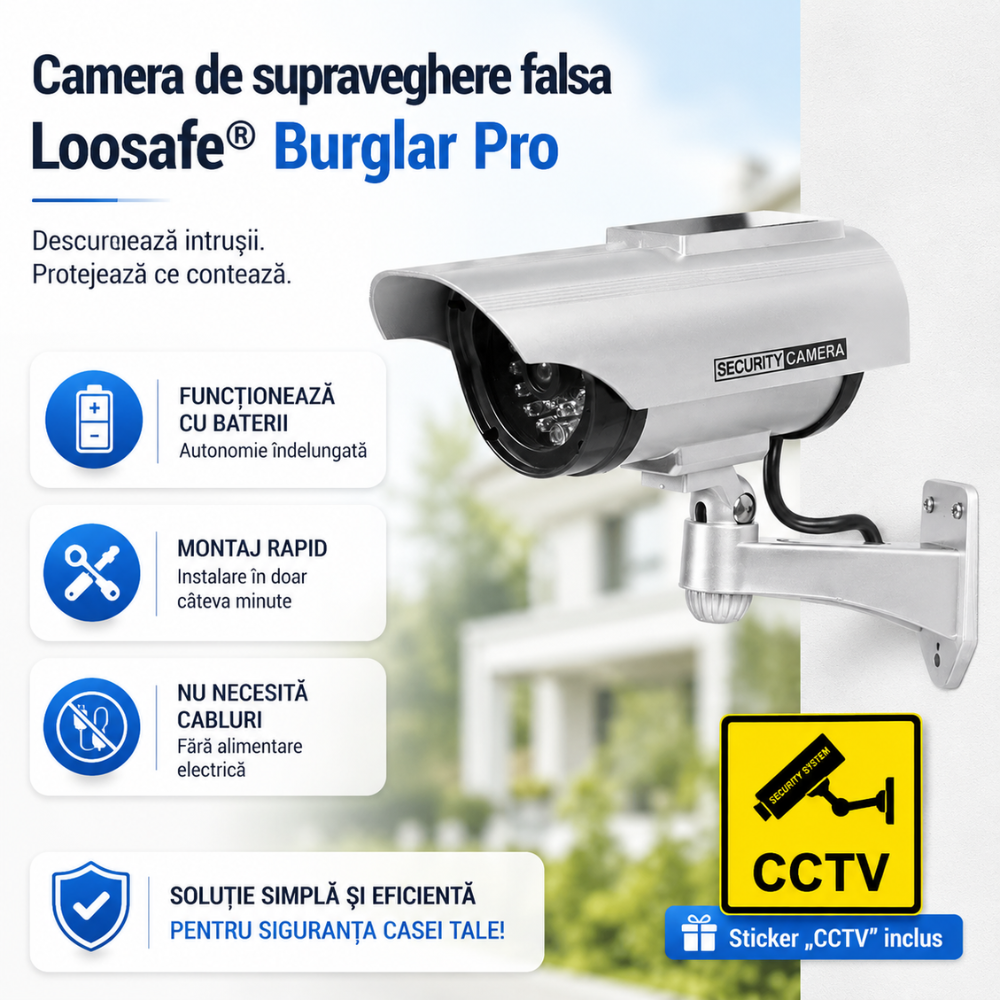 Camera de supraveghere falsa Loosafe Burglar Pro