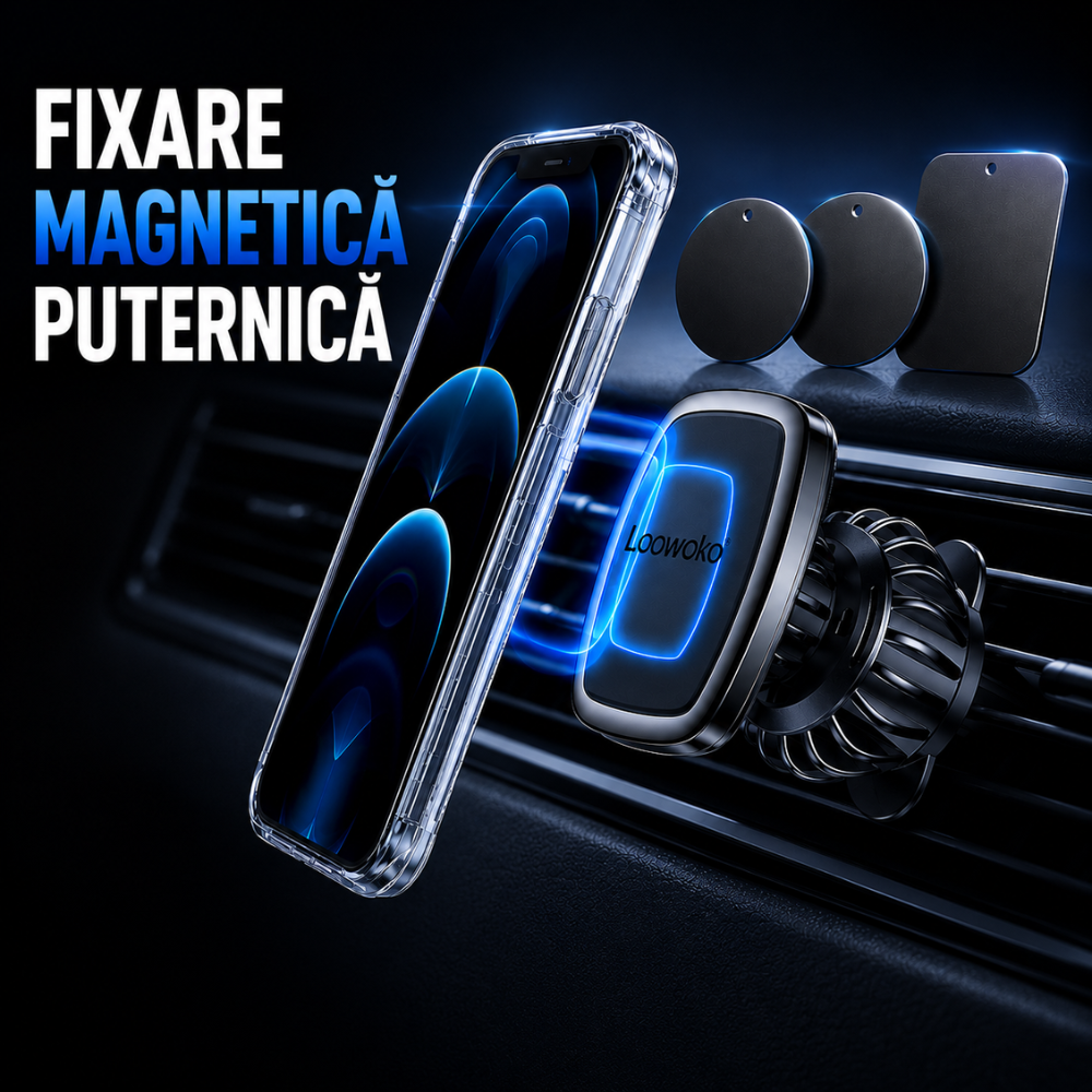 Suport telefon auto magnetic Loowoko Fix IT