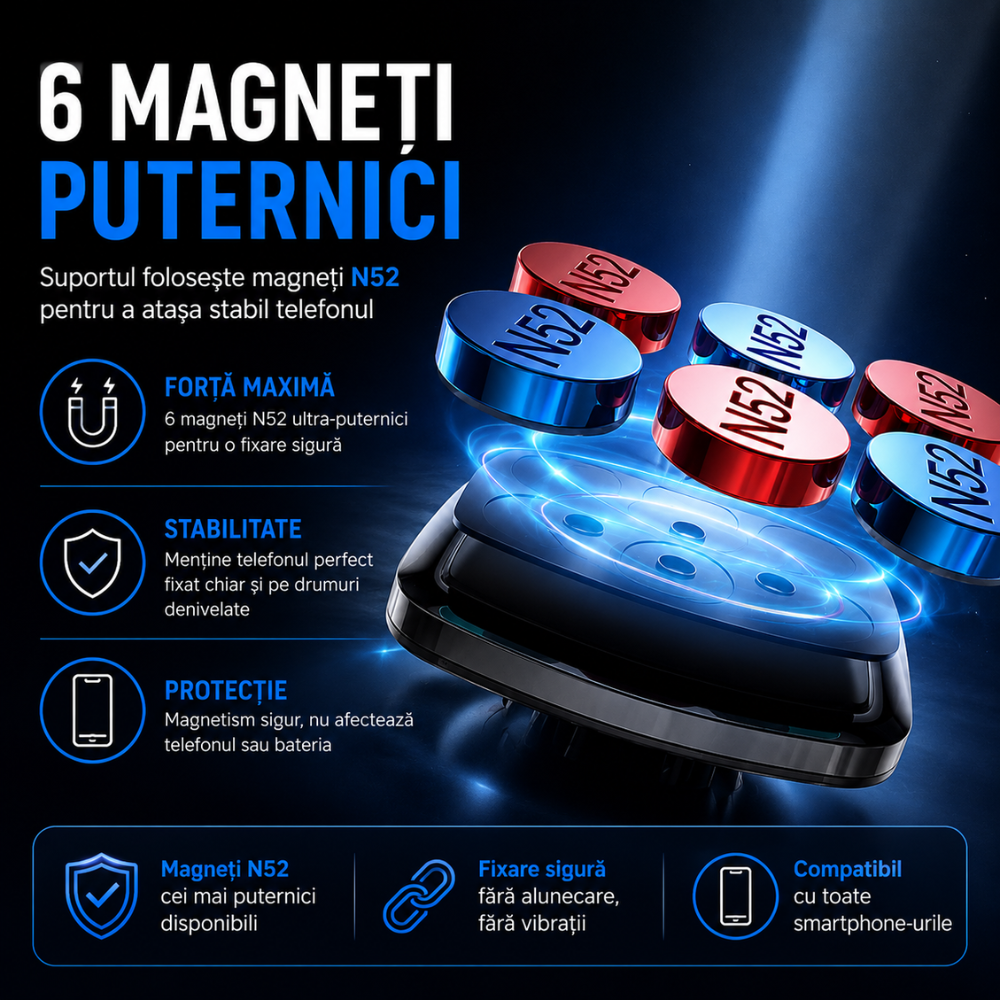 Suport telefon auto magnetic Loowoko Fix IT