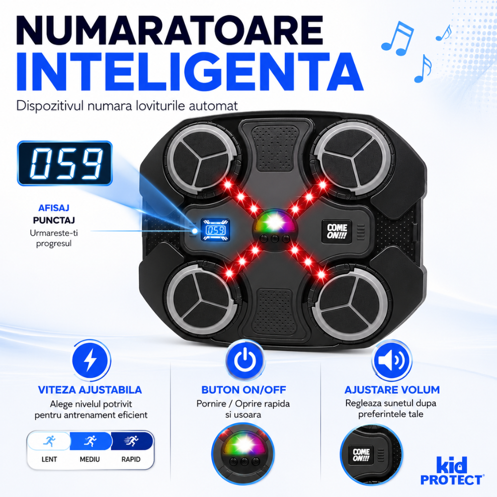 Tinta Lovituri Box Jucarie Pentru Copii Kidprotect Strike Zone, Negru