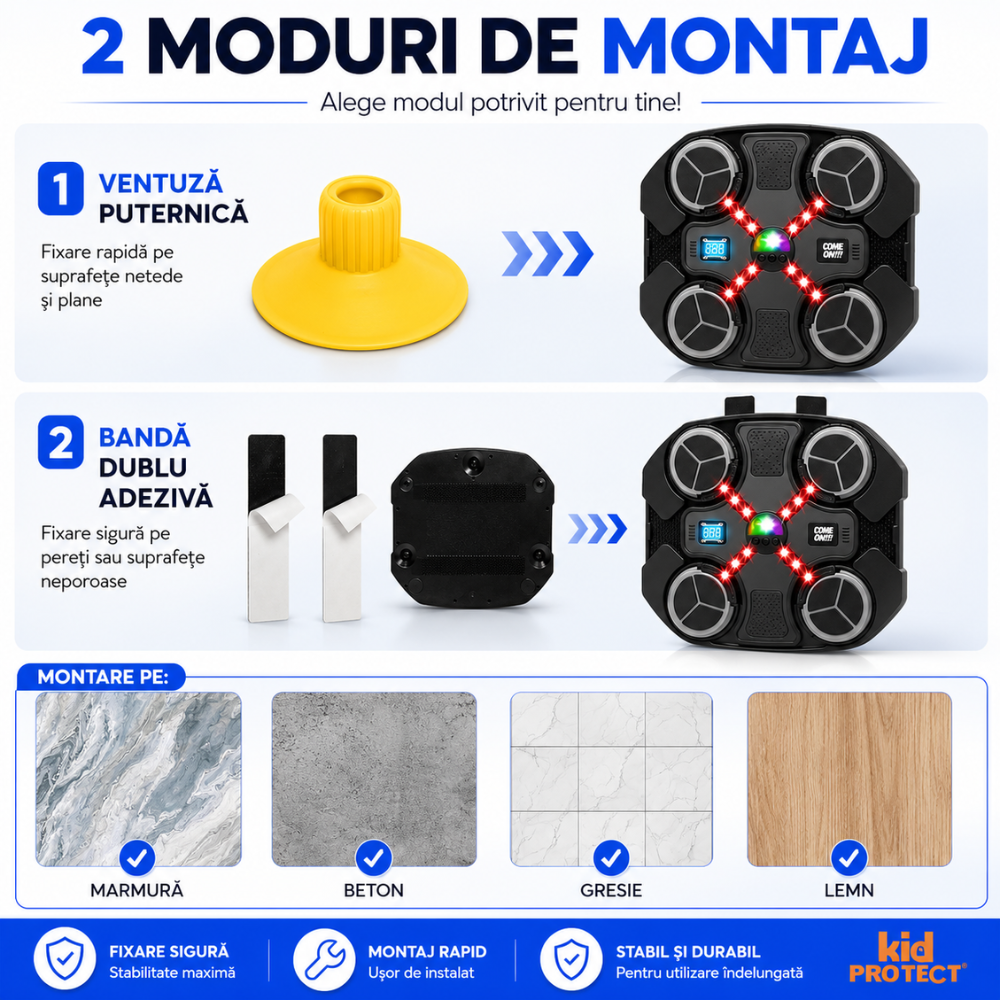 Tinta Lovituri Box Jucarie Pentru Copii Kidprotect Strike Zone, Negru