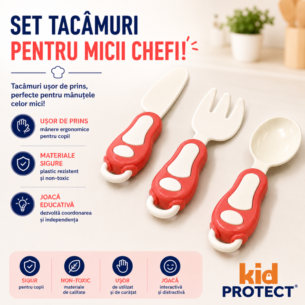 Set Accesorii Bucatarie Copii KidProtect Little Chef Deluxe Set