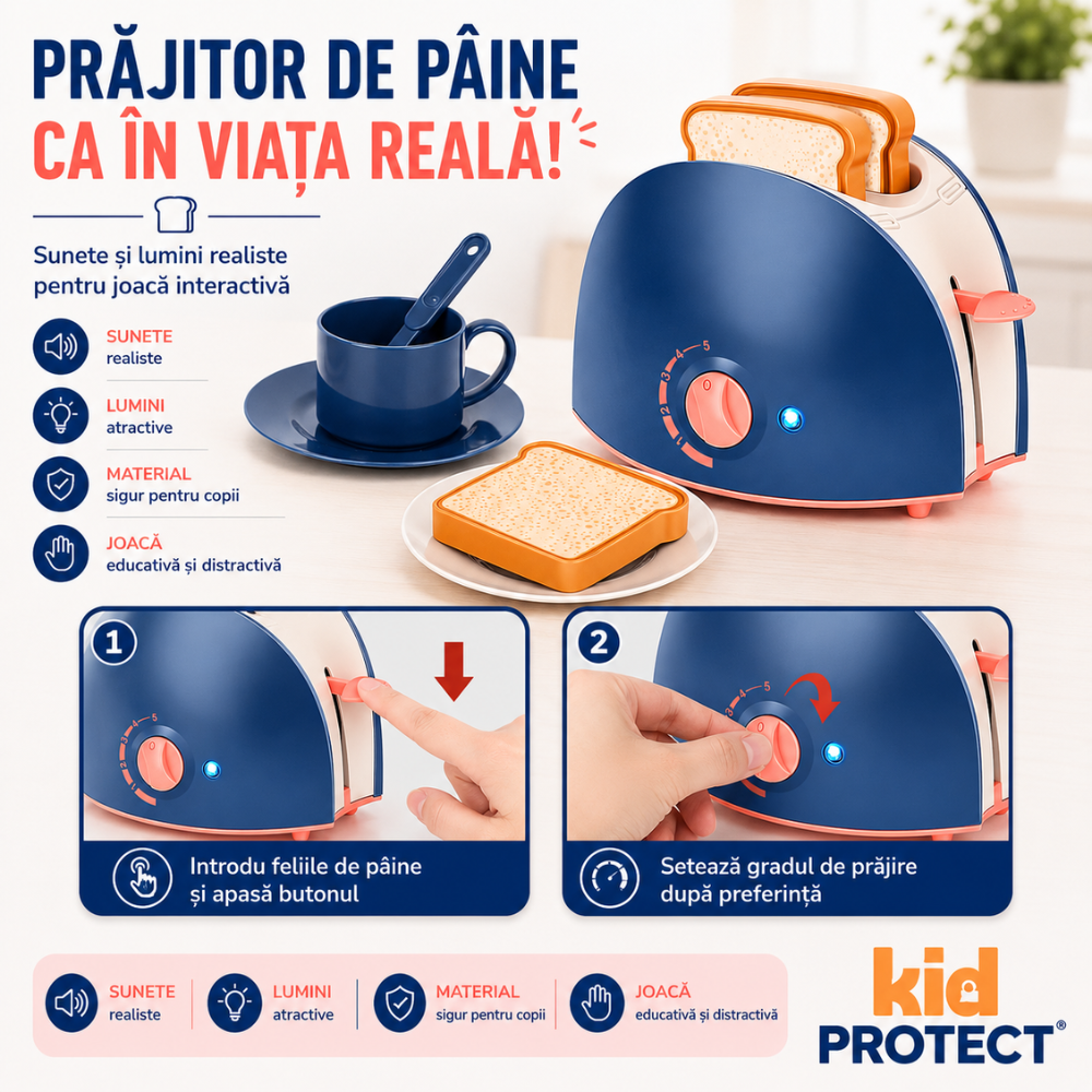 Set Accesorii Bucatarie Copii KidProtect Little Chef Deluxe Set