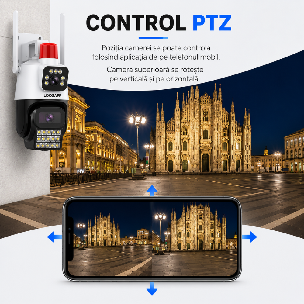 Camera de Supraveghere Dubla Wireless CCTV Loosafe 80XPRO