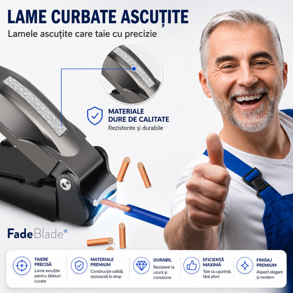 Clestisor Unghii Tip Unghiera Profesional FadeBlade NailAura Pro