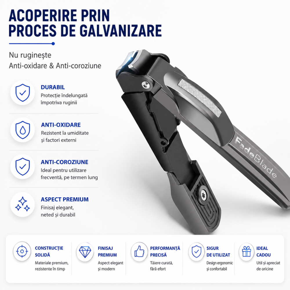 Clestisor Unghii Tip Unghiera Profesional FadeBlade NailAura Pro