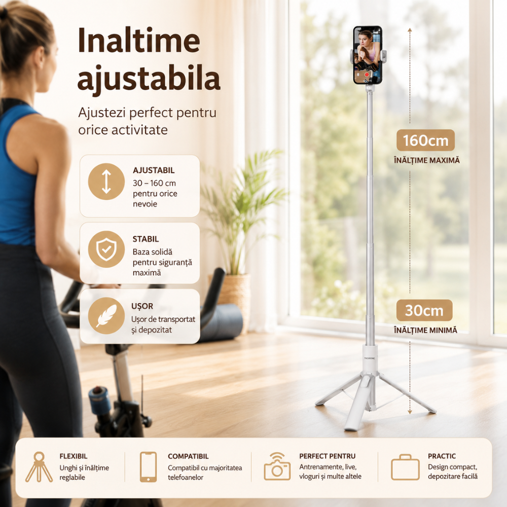 Trepied Foto Telescopic Premium Profesional Techone Photo Buddy Light