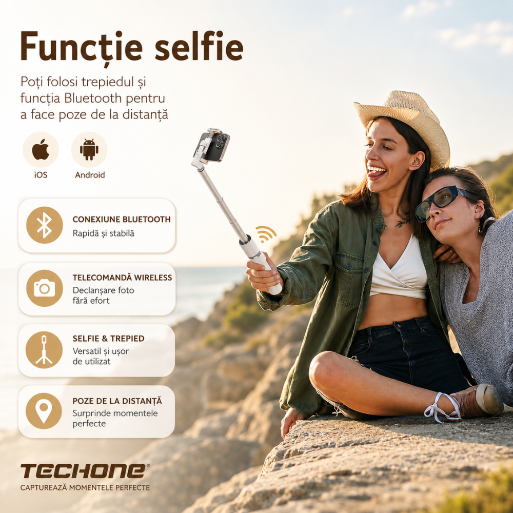 Trepied Foto Telescopic Premium Profesional Techone Photo Buddy Light