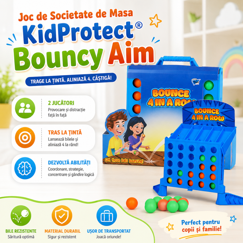 Joc de Societate de Masa KidProtect Bouncy Aim